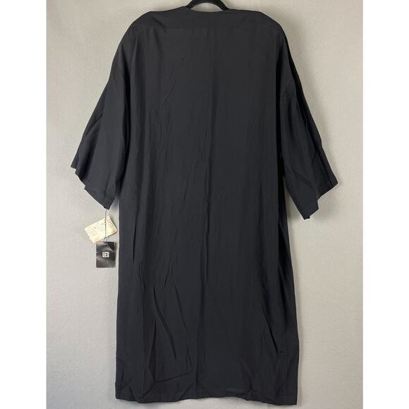 Vintage Mary Ann Restivo Kimono Duster Womens Large Black Tassel Union Made NWT - Picture 13 of 16